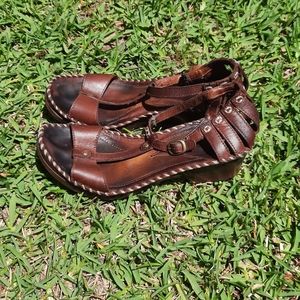 Ariat wedge sandals. Size 10 cognac